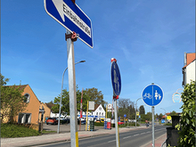 Verkehrsschilder an der Dresdner Straße