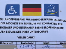 Spendensammlung. Abbildung der Sammelliste.