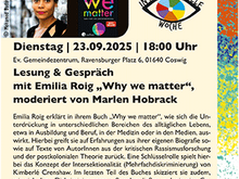 Flyer zur Lesung und zum Gespräch