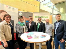 v.l.: Berit Kasten von der Bundesagentur für Arbeit, Dana Michel vom Jobcenter des Landkreises Meissen, Thomas Schubert Oberbürgermeister von Coswig, Daniel Graf vom Jobcenter des Landkreises Meissen, Osman Nasr Wirtschaftsförderer der Stadt Coswig sowie