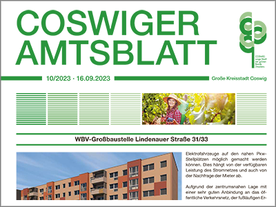 Ausschnitt Titelblatt des Amtsblattes vom 16.09.2023
