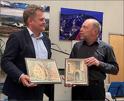 Gemäldeübergabe Steffen Gröbner Gemäldeübergabe Steffen Gröbner