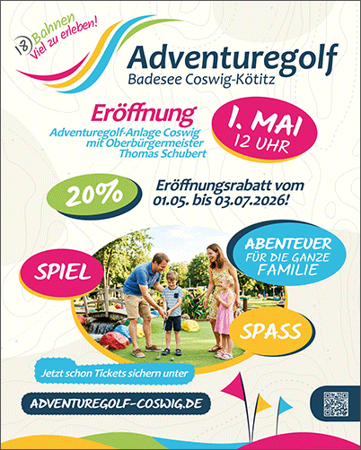 Plakat Eröffnung Adventuregolf-Anlage