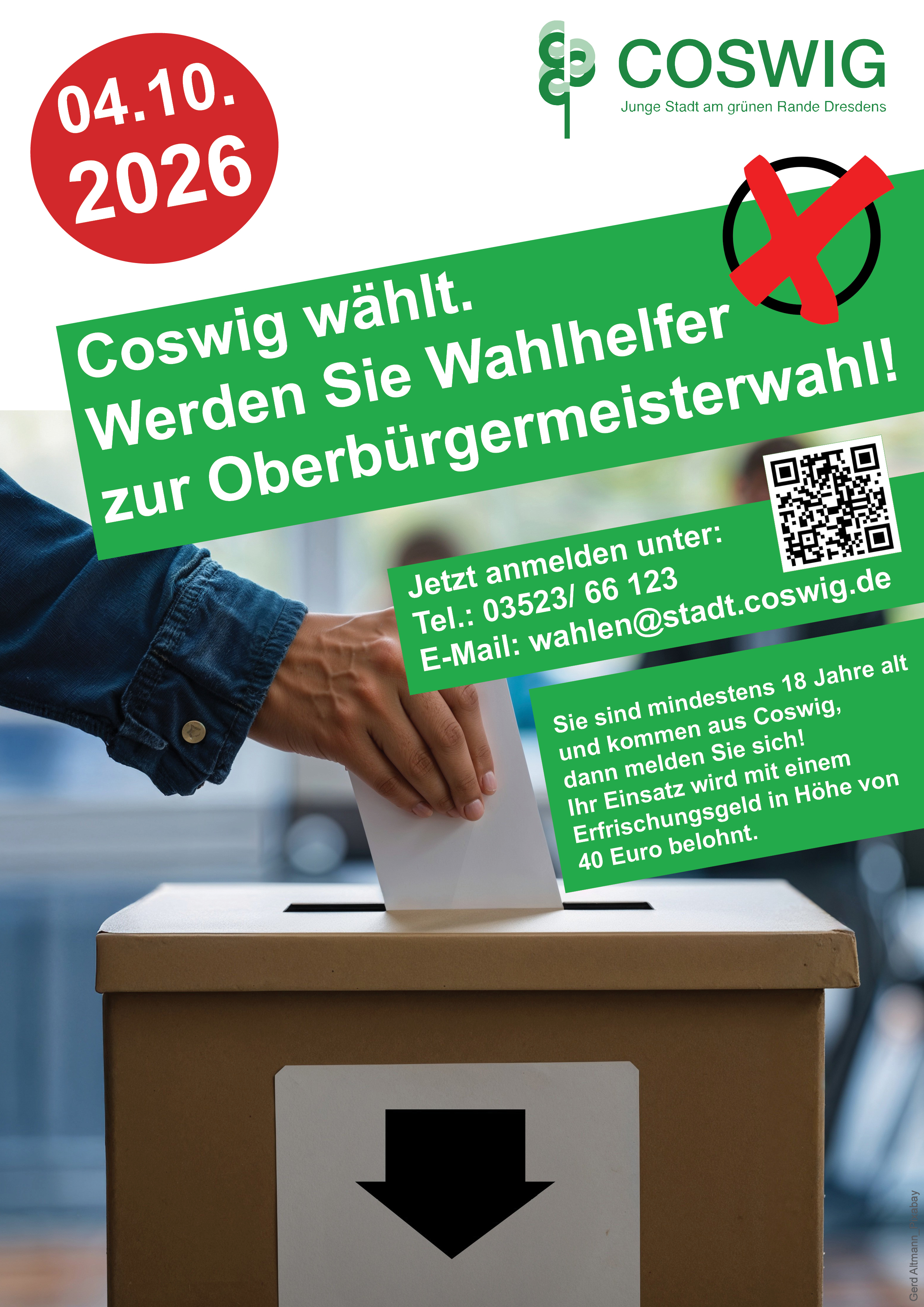 Plakat Wahlhelfer gesucht