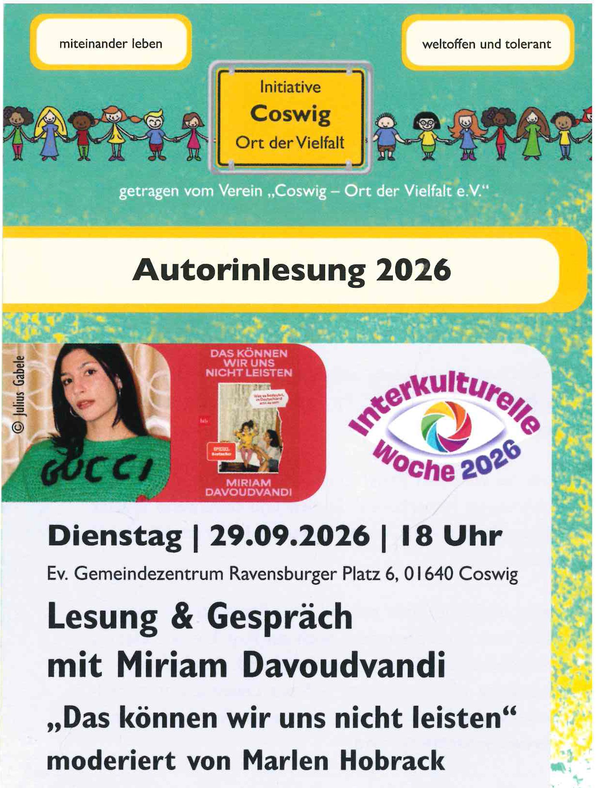 Flyer für Autorinlesung 2026