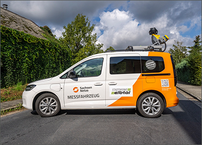 Messungsfahrzeug der SachsenNetze, Foto: Martin Förster