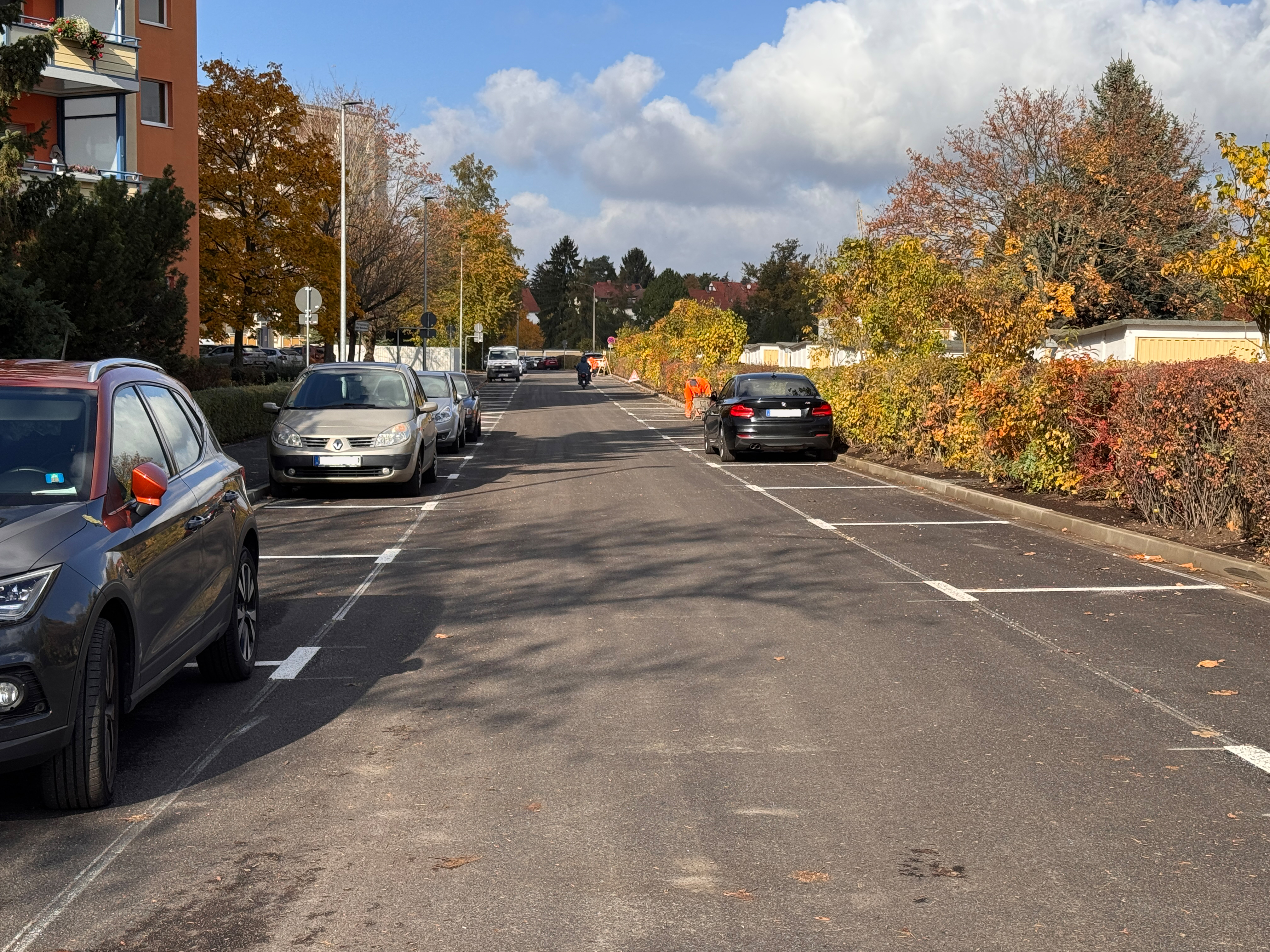Die fertige Lößnitzstraße.