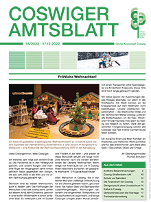 Titelseite des Amtsblattes vom 17.12.2022